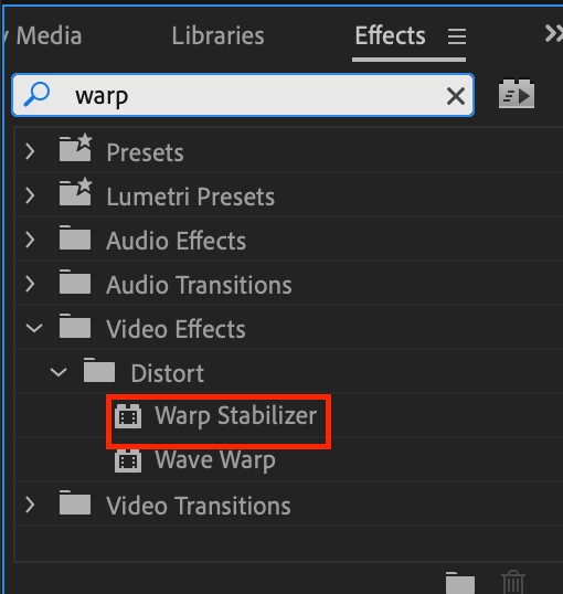 How to Stabilize Video in Premiere Pro: Warp Stabilizer