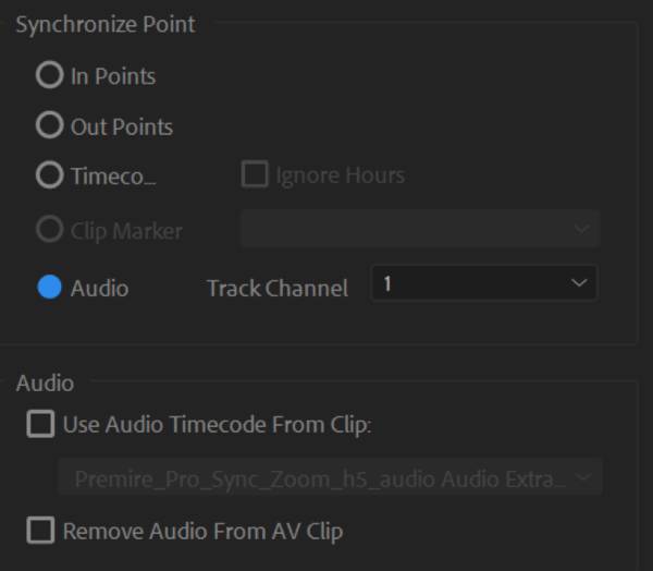 sync audio in adobe premiere pro