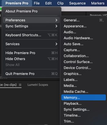 speed up your RENDER in Premiere Pro: Increase memory allocation