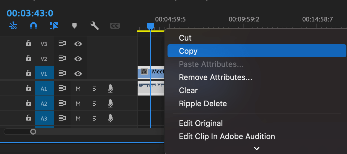 How to duplicate a clip in Premiere Pro