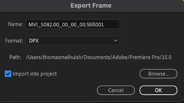 Export Frame