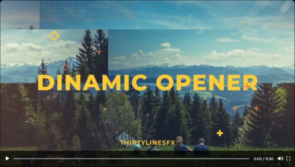 Dynamic Opener - Free Premiere Pro Title Templates