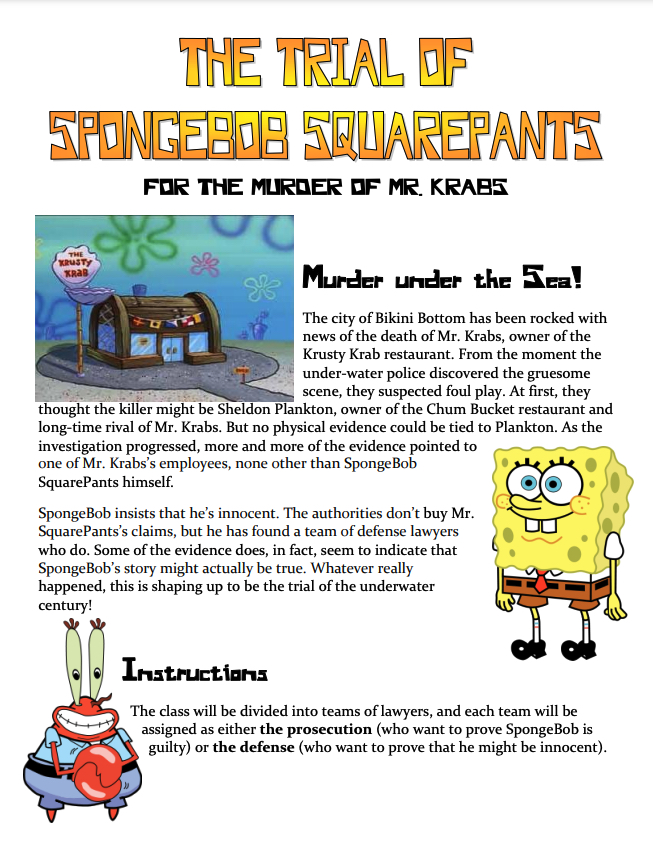 who killed mr krabs - trial of spongebob squarepants