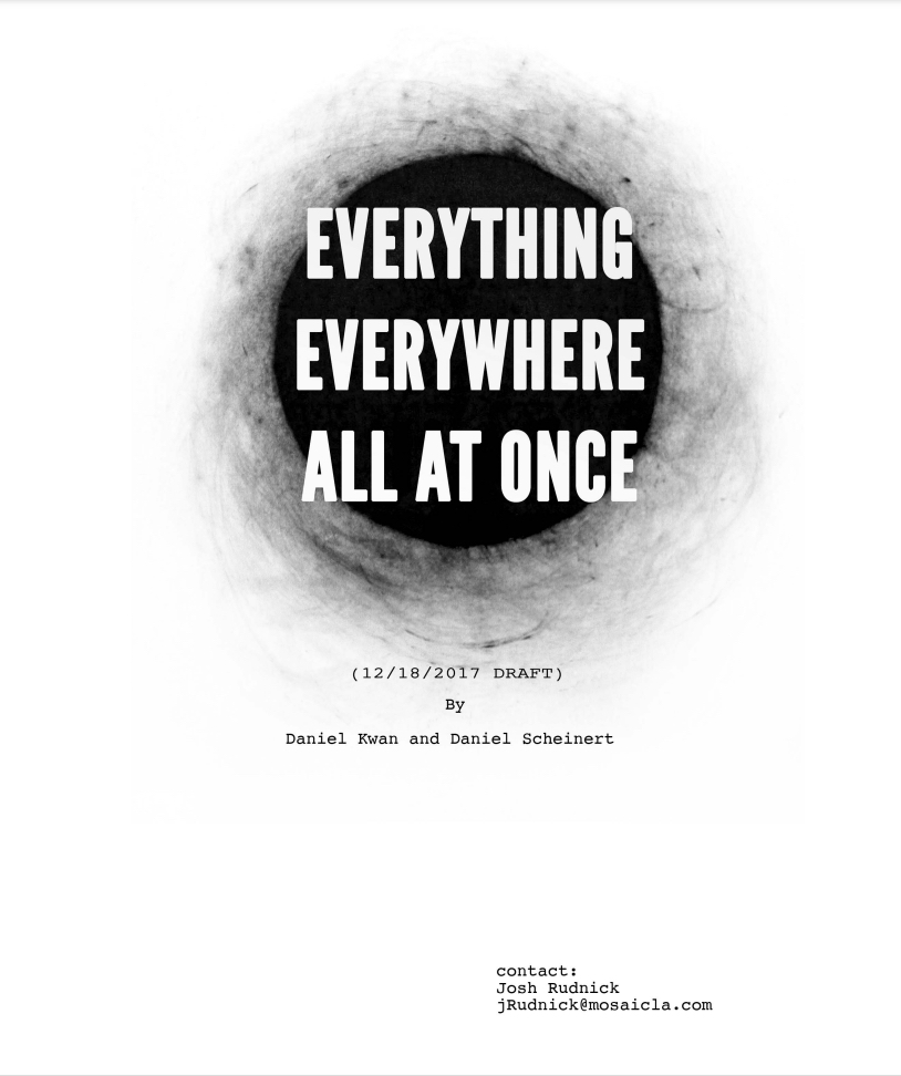 EVERYTHING EVERYWHERE ALL AT ONCE by Daniel Kwan