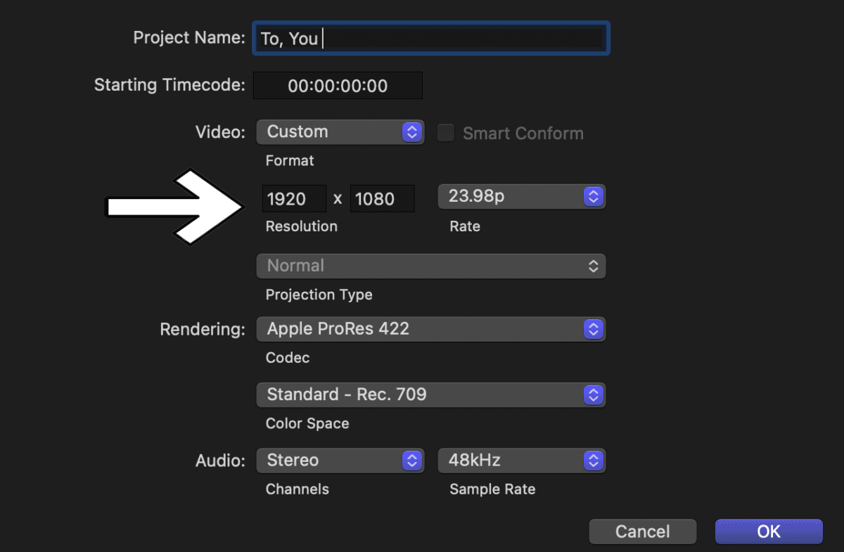 How To Change Video Resolution in Final Cut Pro 11