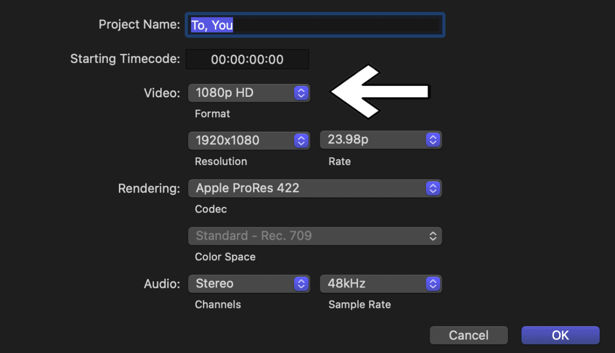 How To Change Video Resolution in Final Cut Pro 8