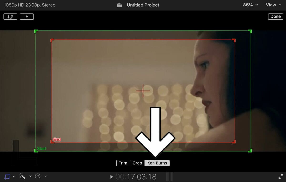 How To Use The Ken Burns Effect in Final Cut Pro - Step 2