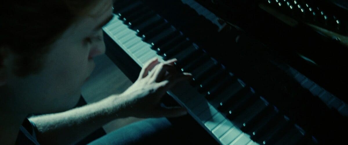 Twilight Piano Scene