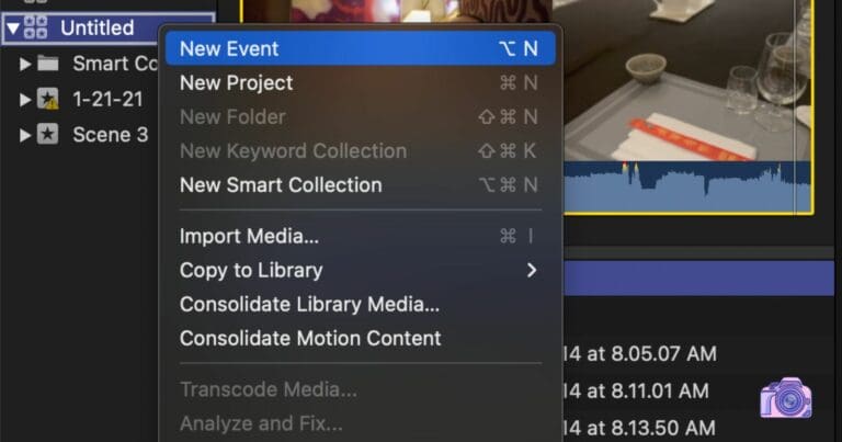 How To Create Events in Final Cut Pro