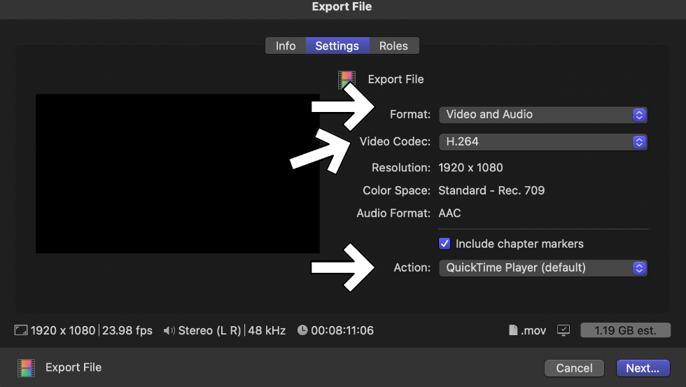 How To Export in Final Cut Pro 2