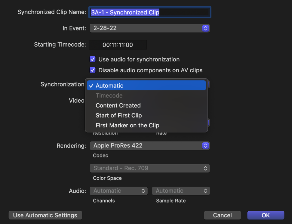 How To Sync Audio in Final Cut Pro - 5 Automatic Synchronization