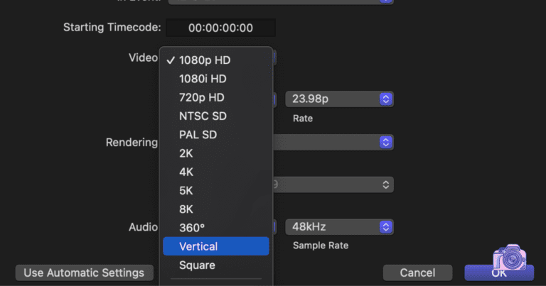 How To Change from Portrait to Landscape in Final Cut Pro