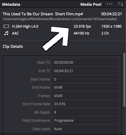 How To Change Frame Rate In DaVinci Resolve 6
