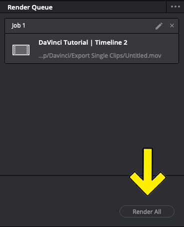 How To Export Individual Clips in DaVinci Resolve 13