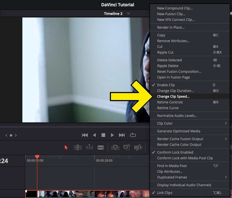 How To Speed Up A Clip In DaVinci Resolve 5