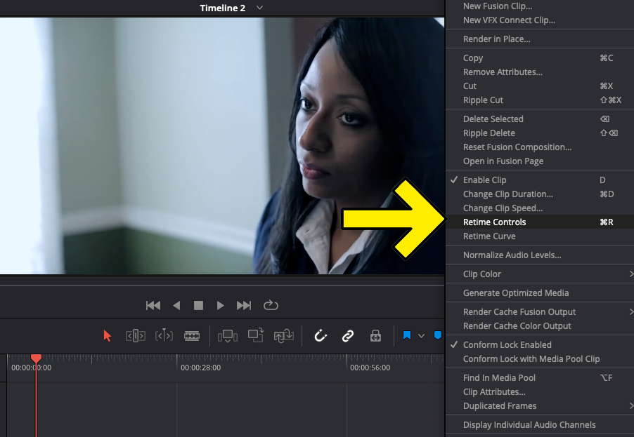 How To Speed Up A Clip In DaVinci Resolve 7