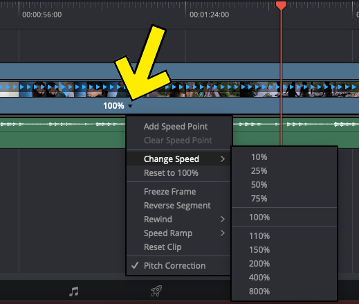 How To Speed Up A Clip In DaVinci Resolve 9