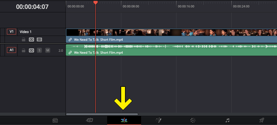 Make sure you are on the Edit tab in Resolve