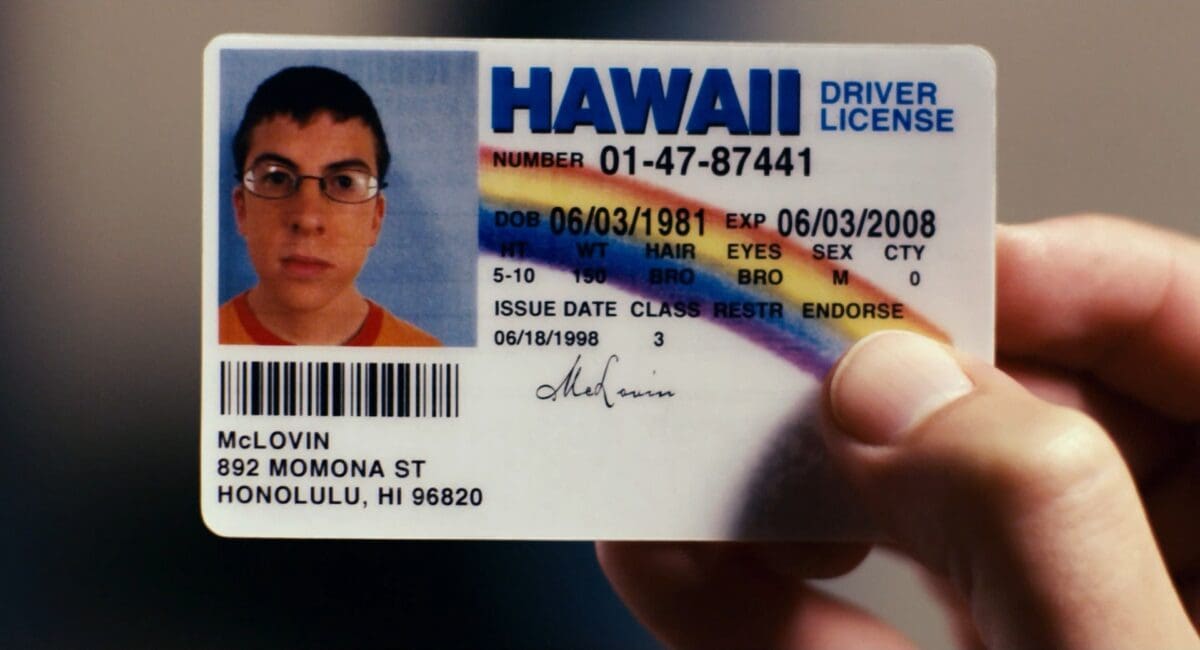 Movies Like Superbad: McLovin Fake ID Card