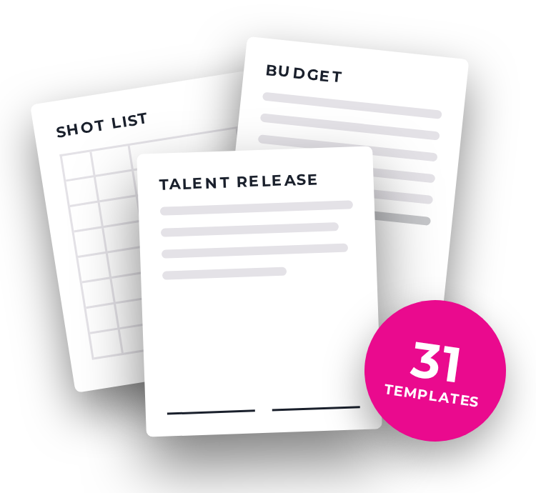 iFILMthings Template Vault: call sheet, shot list, budget and talent release templates